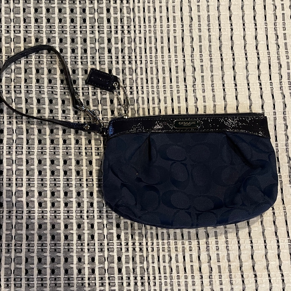 Coach Midnight Blue Wristlet